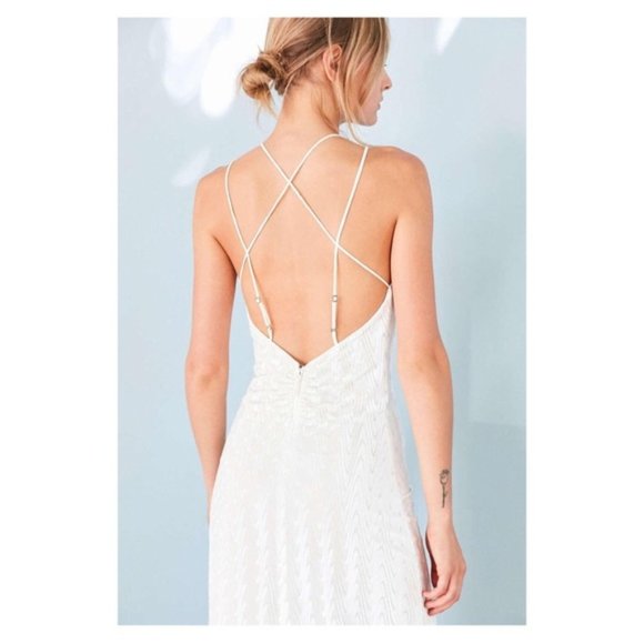 Silence + Noise Cosmic Burnout Velvet Maxi Dress S - Picture 2 of 8